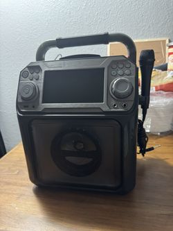 (SINGING MACHINE CREATING JOY THOUGH MUSIC GROOVE XL WORKS WITH ALL MUSIC & KARAOKE APP SPEAKER ALSO FOR CD PLAYER OK)