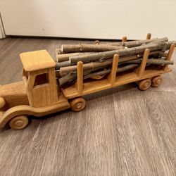 Wooden Toy Logging Truck
