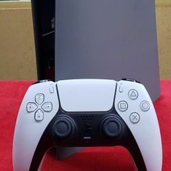 Sony PS5 Slim Digital Edition 1TB Video Game System with Controller & Plugs - Playstation 5 - Grey - Working 