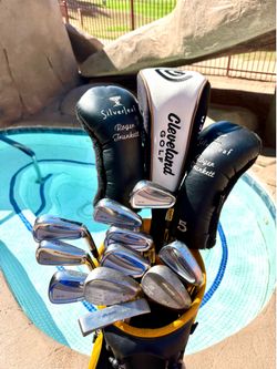 15PC MENS FULL GOLF CLUBS SET FORGED MIZUNO IRONS CLEVELAND WOODS LOOK