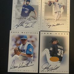 Autographed Baseball Cards 