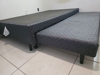 Single bed base with additional lower bed for visits / can include mattress at no cost.