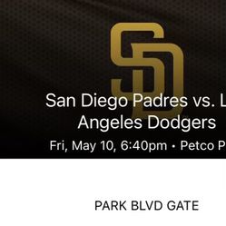 Padres Vs Dodgers  Ticket  Section 221 Row 2 $100 OBO