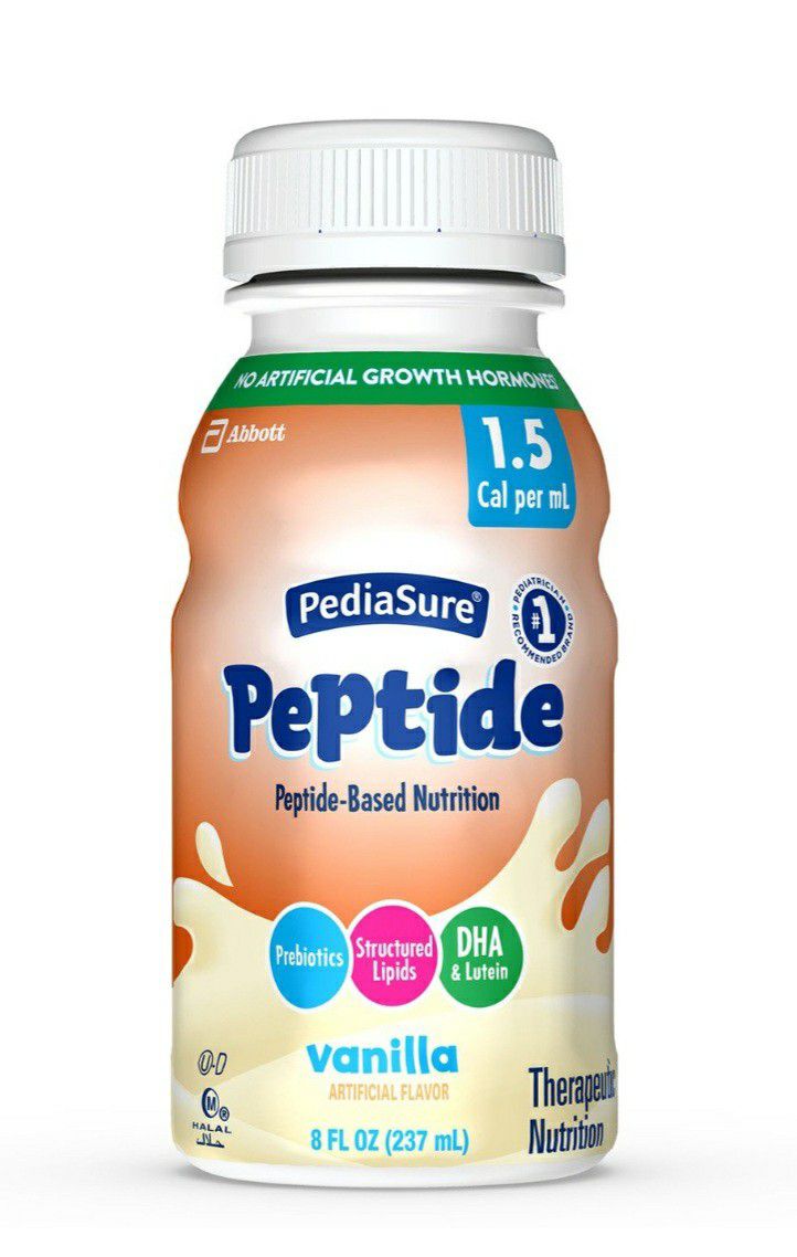 Pediasure Peptide Vanilla Flavor 8oz Bottles 24 pack