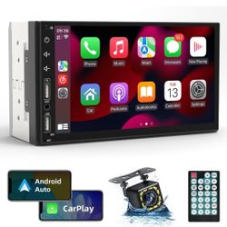 Car Stereo  Doble Din 7" Touch Screen Bluetooth  Rearview Camera 