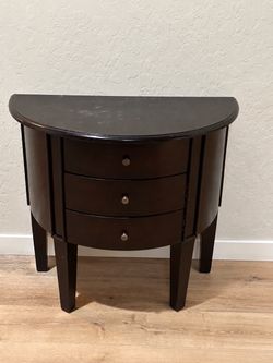 Dark Espresso Accent Table with Drawers