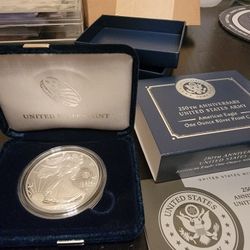 2025 "W" American Silver Eagle 250th Anniversary *ARMY* Privy Box & COA ECC&C