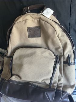 Coach Brown Canvas Leather Voyager