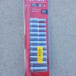 CRAFTSMAN Socket Set, Metric, 3/8-Inch Drive, 6-Point, 11-Piece