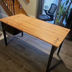 Real Wood Desk And Desk Chair 