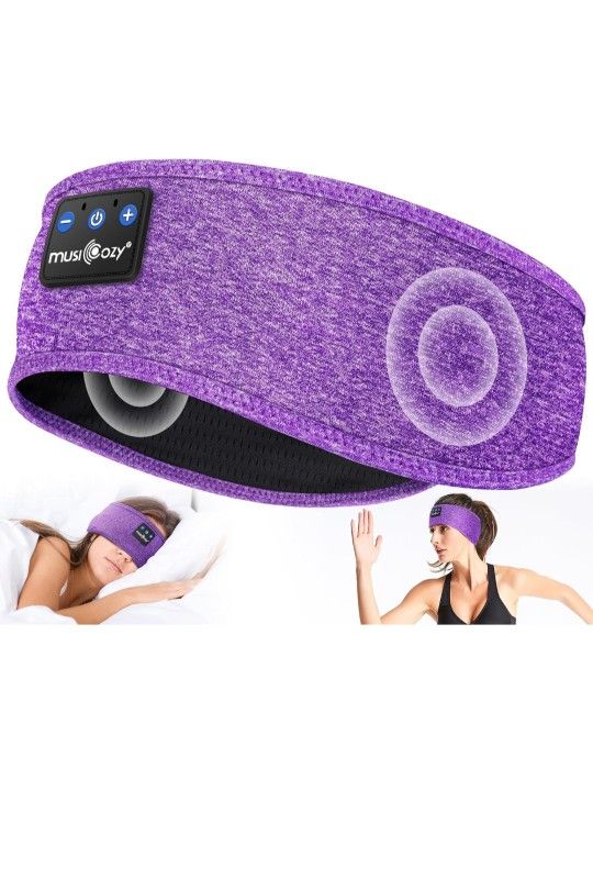 MUSICOZY Sleep Headphones Bluetooth 5.4 Headband, Wireless Earphones Music Sleep Earbuds Sleeping Eye Mask