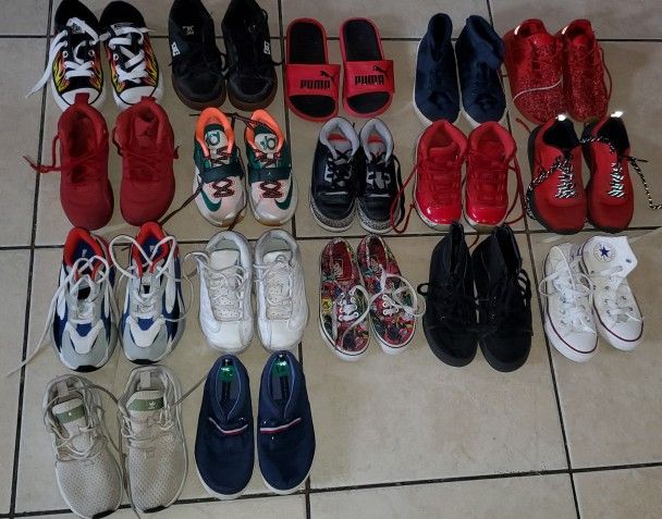 17 Pair Of Boys/ Kids Shoes 11c To 12c