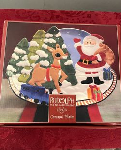 Lenox Rudolph the Red-Nosed Reindeer Canapé Plate