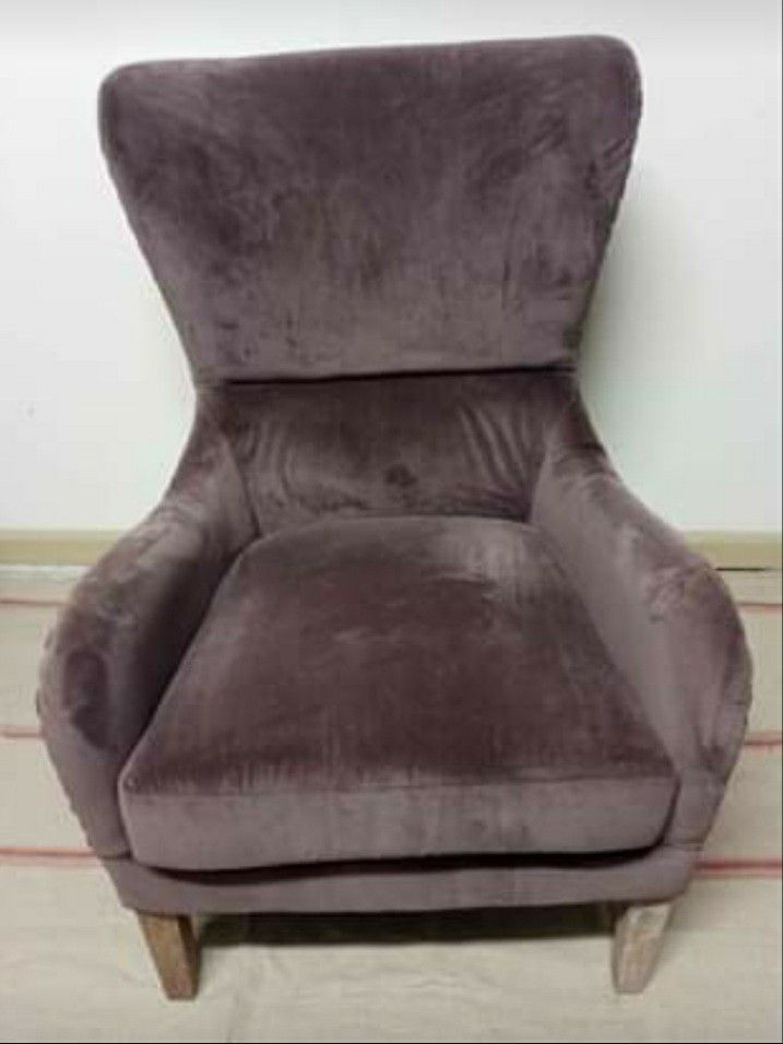 Custom Leather and Suede accent chair
