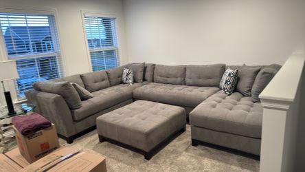Large  Gray Sectional Sofa