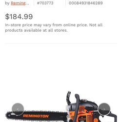 Remington 46cc 20” Bar