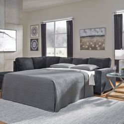 ⚡Ask 👉Sectional, Sofa, Couch, Loveseat, Living Room Set, Ottoman, Recliner, Chair, Sleeper. 

👉Altari Slate 2-Piece LAF Sleeper Sectional