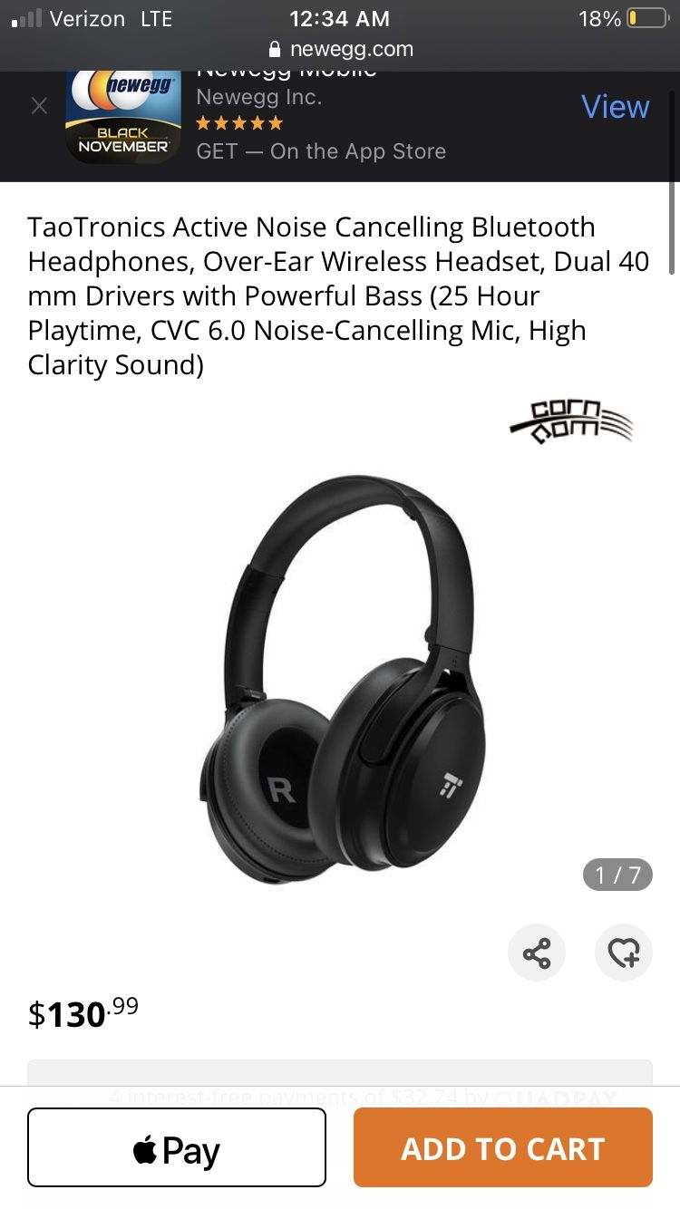 Noise Canceling Bluetooth Headphones