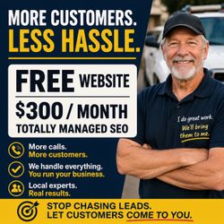 Free Website. $300/Month. More Customers.