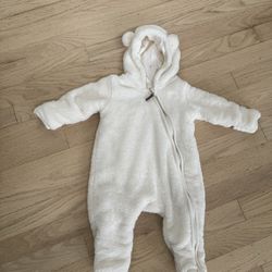 H&M baby bunting with ears 2-4 months