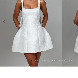 white dress with a bow size small