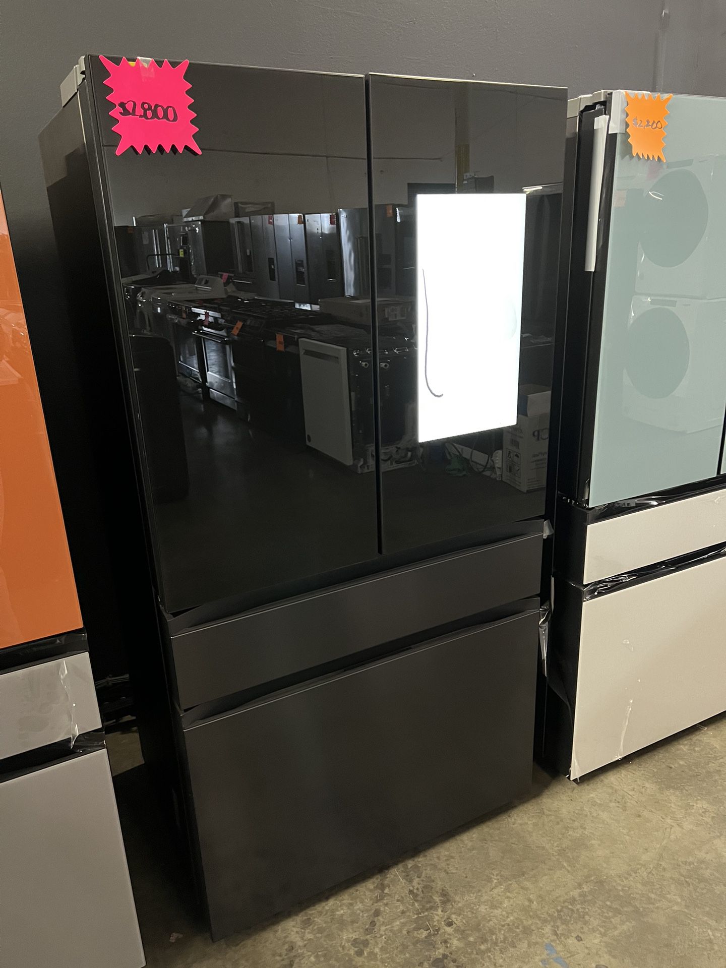 Samsung Black Stainless Steel Bespoke Family Hub Refrigerator 