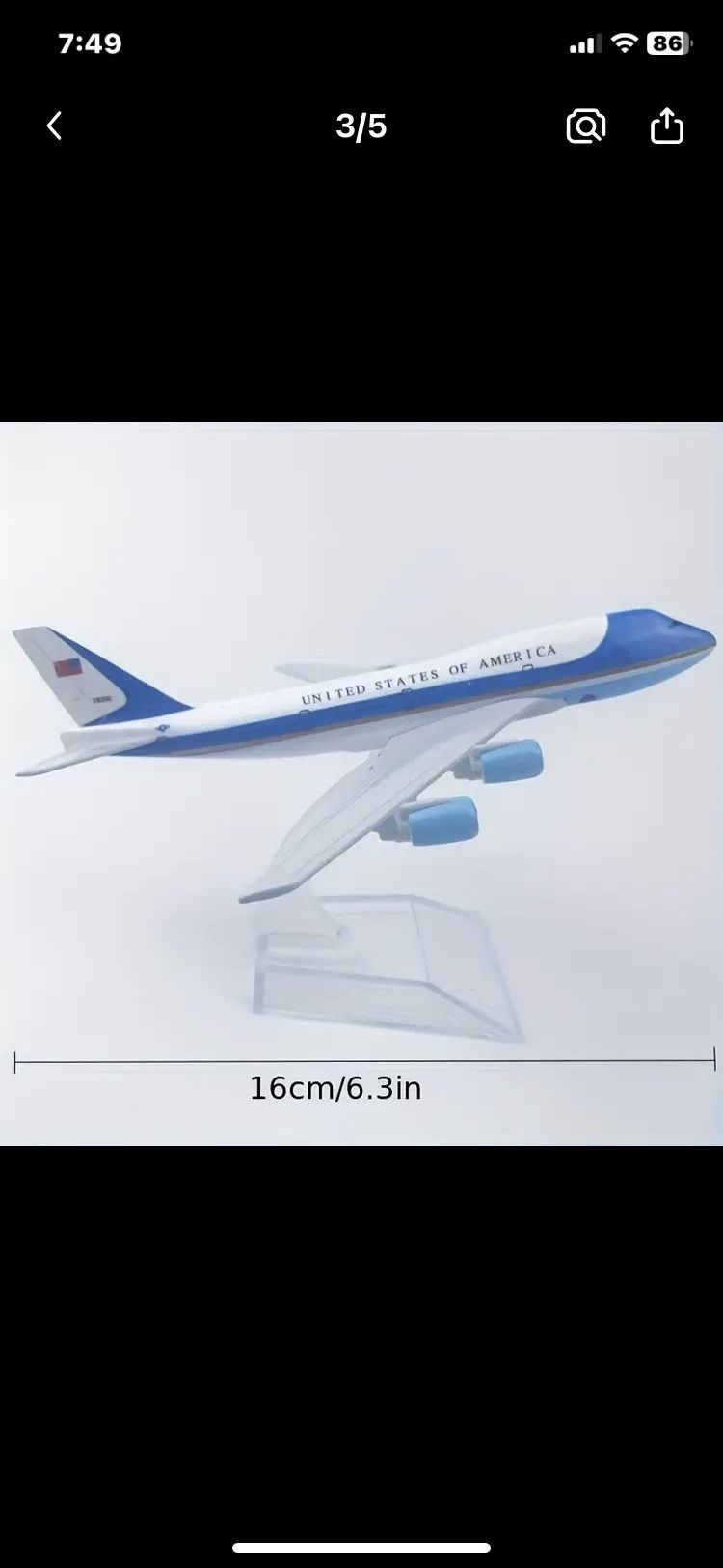 Air Force 1 Model Airplane 1:400 Air Force One Boeing B747 Scale Airplane Model Plane Diecast Airplanes