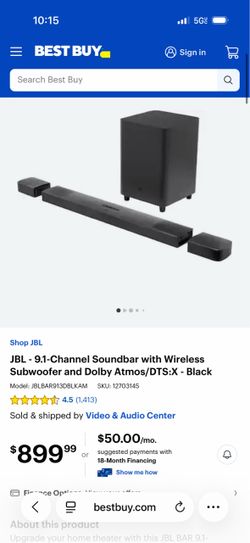 Jbl 9.1 dolby atmos sound bar subwoofer speaker home theater system