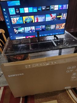 Samsung smart TV QLED with  box no new 42 inch remote control 2024 good tv 43 inch