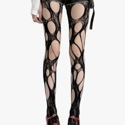 RUSTAMM Ripped Fishnet Stockings Tights Gothic