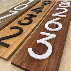 House Number Sign Wood Plaque 