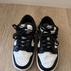 Authentic Nike Low Dunk Retro White & Black- Size 5