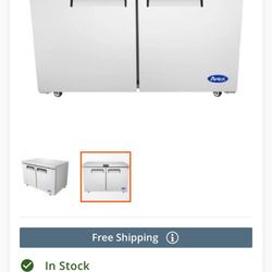 Atosa MGF8402GR Atosa Undercounter Refrigerator Reach-in Two-section.