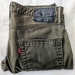 MEN'S LEVI'S 511. JEANS,  34X30, GREEN 