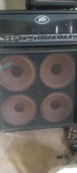 96 Strat and Peavy amp Fender 410 speaker