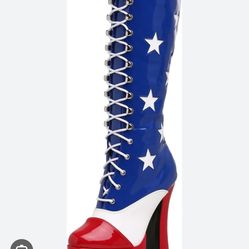 Super Cute Red White & Blue Boots New