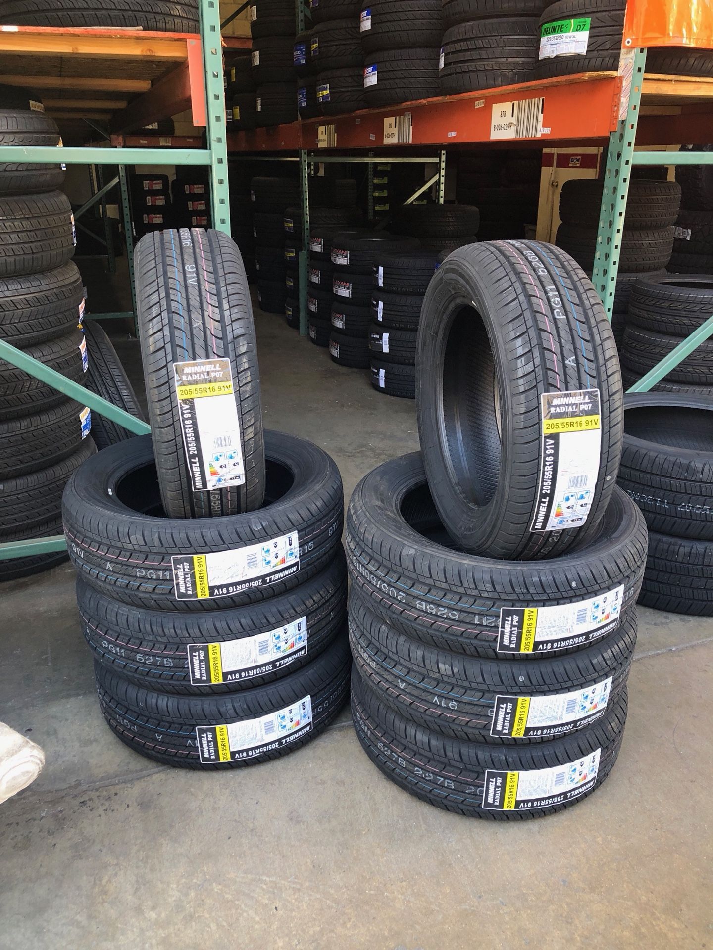 New set of (4) 205/55R16 Minell Radial P07 All Season Tires for sale