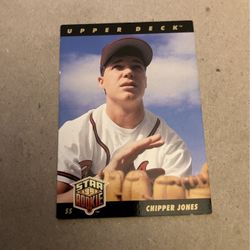 Chipper Jones’ 1993 upper deck baseball card number 24.