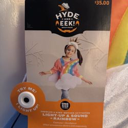 NEW Rainbow Costume, 3+ One Size Fits All, With Lights And Music