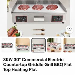 Electric Countertop Griddle Grill