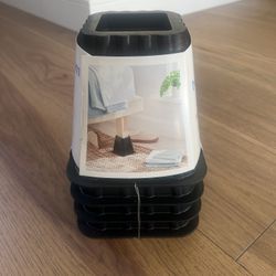  New. Brightroom bed risers. 4 Count. 6 1/2” L X 6 1/2” W X 6” H