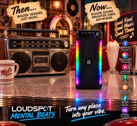 Mental Beats Loudspot Bluetooth Speaker with RGB Lights