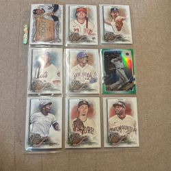 9 Baseball Cards 