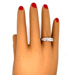 0.40 TCW Round Diamonds Wedding Anniversary Ring Band In Solid 14k White Gold