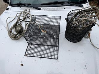 Crawfish crawdad Trap and Basket with Rope