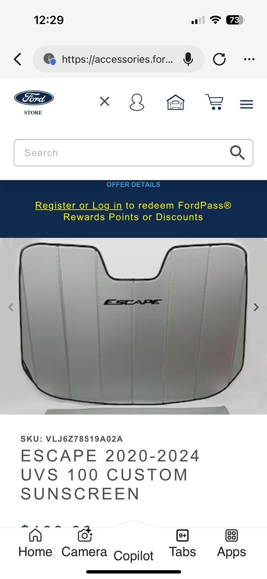 Sunshield For 2014 Ford Escape
