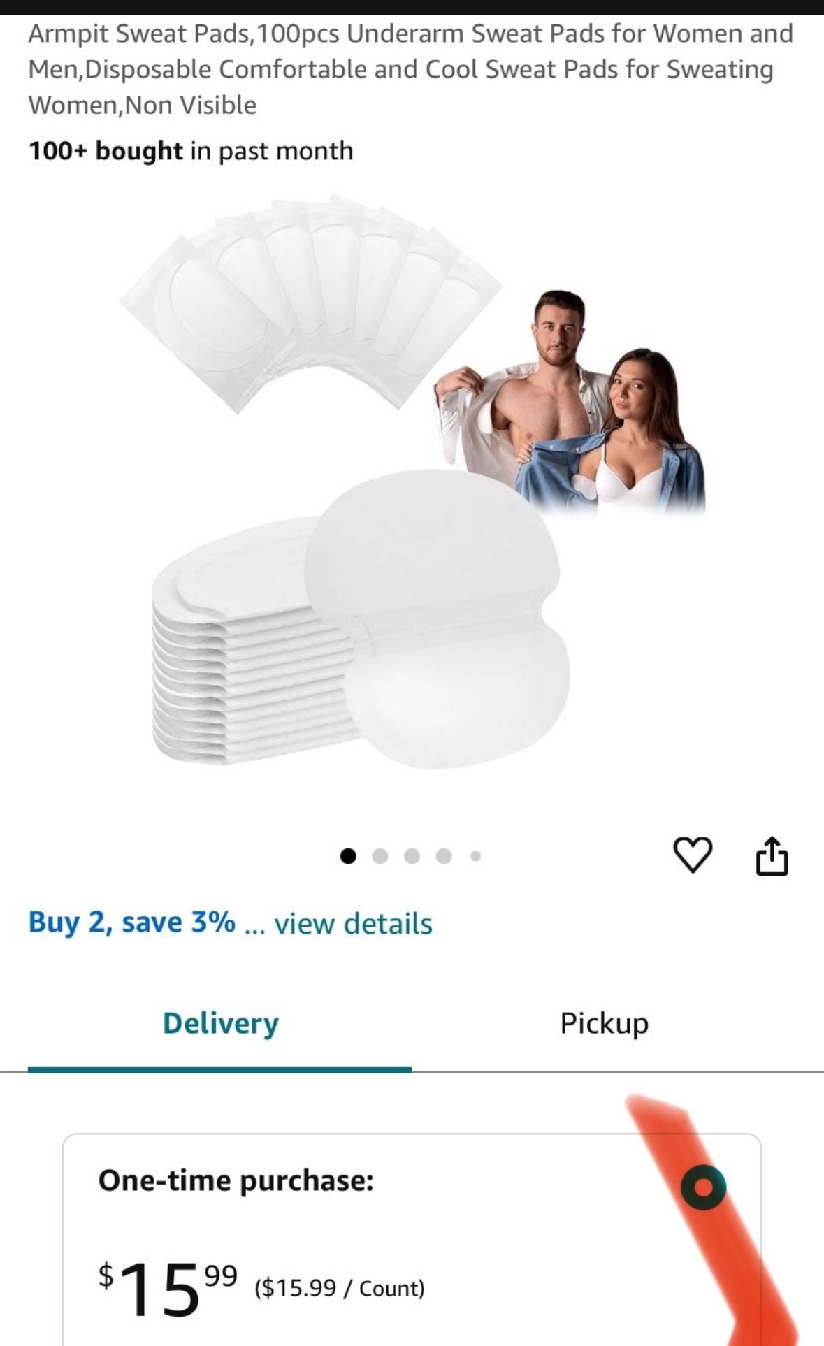New! Sweat Pads,100pcs Underarm Sweat Pads for Women and Men