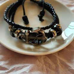 Nautical Anchor Bolo Bracelet