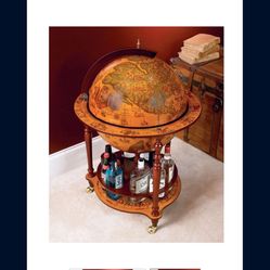 Old World Mobile Bar Cart