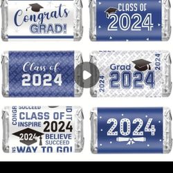 Graduation 36 Candy Stickers